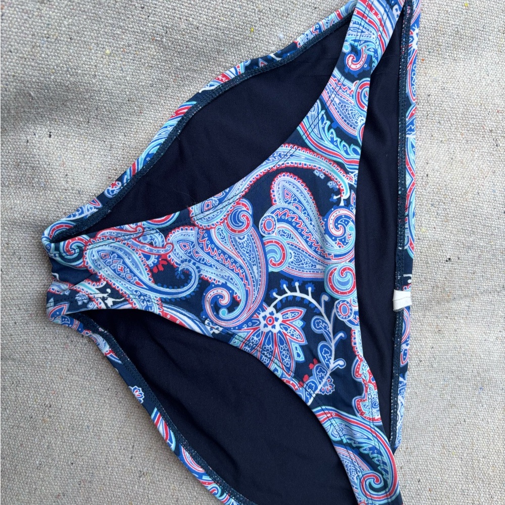 Target Navy and Red Paisley Bikini Bottom